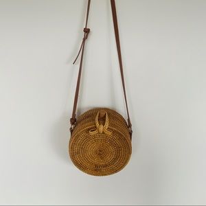 Rattan Round Bag